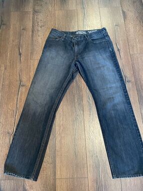 Signature by Levi Strauss Men's Dark Blue Straight Slim Jeans